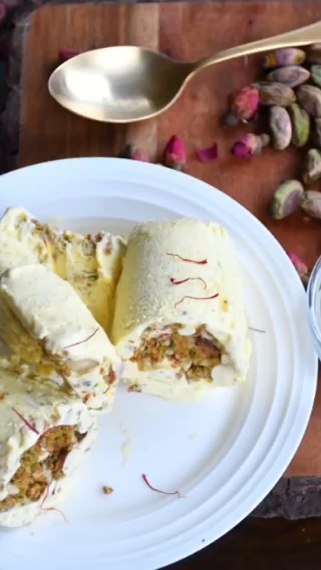 #saffronicecream #sweet#summer indianfood#Traditionally, we boil milk for a long time to make it thick for kulfi, which requires a lot of time and patience. Here is an easier and faster way to make kulfi. I’ve used heavy whipping cream and as much saffron and nuts as you want to make a tasty and creamy dessert. You can keep it in the fridge for a month#recipeon👇🏾 
Ingredients:
Makes 10 - 12 small cups
2 cups heavy cream
½ tsp saffron and more for garnish (optional)
1 (14) ounce can sweet condensed milk 
1 tsp cardamom powder
2 cup raw pistachios, finely chopped 
10 or 12 disposable cups (small size, like the ones used for mouthwash)
Method:
First, take 1 cup of cream in a fry pan and add a few flakes of saffron. 
Start on slow heat, then turn the heat off once boiling (make sure to keep stirring).
When the cream mixture is room temperature, cover and keep in the fridge for a day (I prefer overnight) to achieve the strong yellow color from saffron.
Now, take another bowl and add the left over (1 cup) cream. Beat using a hand electric mixer on high speed until whipped (when soft peaks form) - about 1 ½ minutes.
Add 1 cup pistachio (we need the other 1 cup for garnish), cardamom powder,  and condensed milk. Mix into the saffron cream mixture from before. 
Mix together for 40 seconds, then pour into disposable cups or molds. Spread pistachio and saffron on top, then cover with aluminum foil and put in the freezer overnight.
Ready! Take out of the cups/molds (if using disposable cups, just rip them off). If they’re not coming out, let it sit for a few minutes.
Cut into small pieces if you’d like, then garnish with saffron and pistachio.
Enjoy!