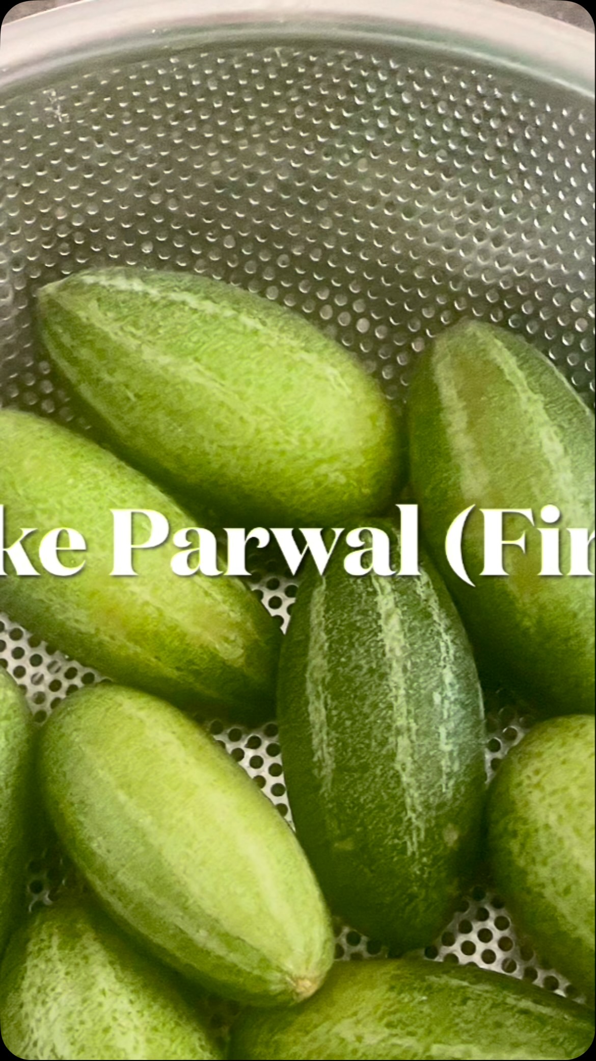 #fancy Parwal mithai #This stuffed parwal Mithai is very unique, colorful and appealing. It is rich and creamy and you do not know until you tell it to anybody. Parwal Mithai is a traditional North Indian sweet, especially popular in Bihar, Uttar Pradesh, and parts of Bengal. It is made by using parwal (pointed gourd) as the outer shell, which is peeled, deseeded, lightly cooked in sugar syrup, and then stuffed with a rich filling of khoya (mawa), chopped dry fruits, cardamom, and sometimes saffron. It is often finished with edible silver leaf (varak) and served chilled. 

Ingredients:
10 to 12 fresh parwals - peeled 
½ cup khoya 
1 cups sugar + 2 tbsp for Khoya or to taste for khoya
2 tbsp almonds - finely chopped or crushed
2 tbsp cashews - finely chopped or crushed
1 tsp cardamom powder 
A few pieces chandi varak
Saffron 
Method 
First, take a wide pan and add 1 cup sugar with 1 cup water. Next, put on the burner on medium heat. and take a ⅓ cup milk and add saffron, into the friz.. 
Cut halfway through the middle of the parwals, and remove seeds using a sharp knifepoint point or use your fingers but carefully. 
Boil water and mix a few drops of green color for about 8 to 10 minutes or until tender 
. Make sure that the parwals do not break. 
Now, add the parwals to the sugar syrup. Wait for about 3 to 5 minutes. 
Meanwhile, take the khoya and add 2 tbsp sugar or to taste, cardamom powder, almond, and kaju.
Leave the parwals in a strainer. . Stuff the parwals with the khoya mix. 
Decorate the chandi varak.
Now, keep the parwals in the refrigerator for about 8 hours or overnight.
Enjoy! Serve cold.